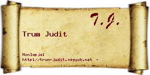 Trum Judit névjegykártya
